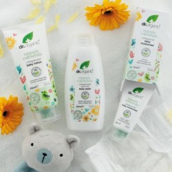 Shampoing gel au calendula pour bébé Dr. Organic 250 ml 【OFFRE】
