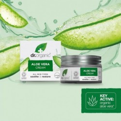 Crème à l'Aloe Vera Dr. Organic 50 ml 【EXPÉDITION 24 heures】