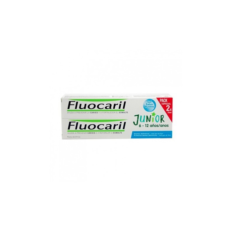 FLUOCARIL Junior Duplo Toothpaste bubble gum flavor 2x75ML