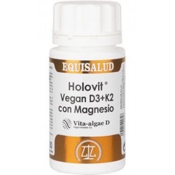 Equisalud Holovit Vegan D3+K2 con Magnesio 50 Cápsulas