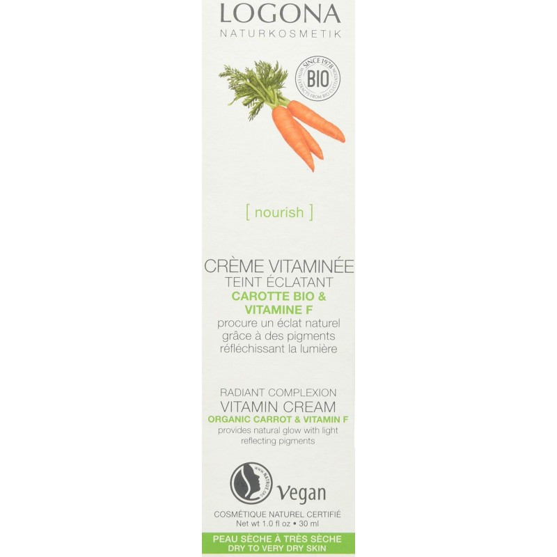 Logona Vitamin F Cream Illuminates Carrot 30ml