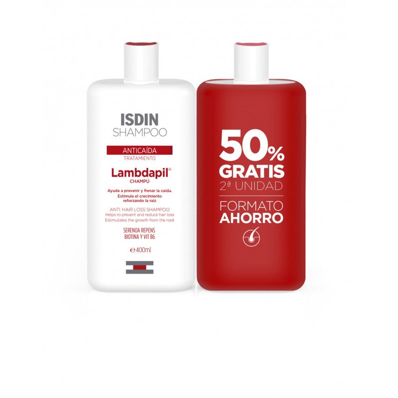 ISDIN LAMBDAPIL Anti-Haarausfall-Shampoo 2x400ML ISDIN LAMBDAPIL Anti-Haarausfall-Shampoo 2x400ML