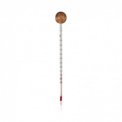 Mercuriokh Analog Thermometer Glass Wood Without