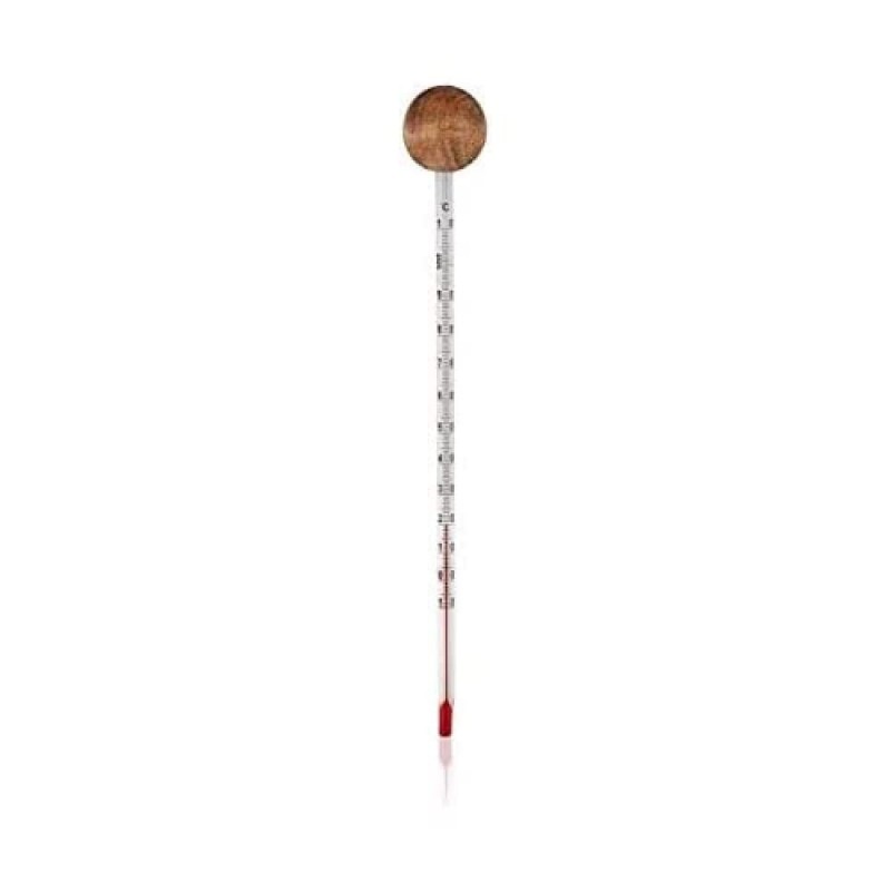 Mercuriokh Analog Thermometer Glas Holz Ohne