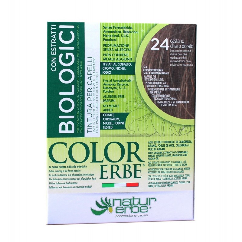 Natur Erbe Tinte 24 Castaño Claro Dorado Natural Bio 2 Unidades