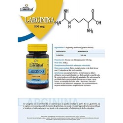 Nature Essential L-Arginine 500 mg 50 Gélules 【ACHAT EN LIGNE】