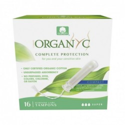 Organyc Tampon Super Applicator Compact 16 units