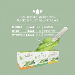 Organyc Super Applicator Tampon Compact 16 Units 【OFFER】