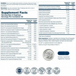 Solaray Liposomal Multivitamin Men 60 Vcaps 【OFERTA ONLINE】