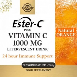 Solgar Ester C Vitamina C Efervescente 1000 mg 21 Sobres