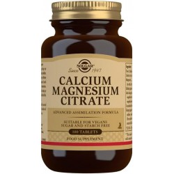 Citrate de calcium et de magnésium Solgar 100 comprimés 【EXPÉDITION 24 heures】