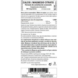 Solgar Calcio Magnesio Citrato 100 Comprimidos 【ENVIO 24 horas】