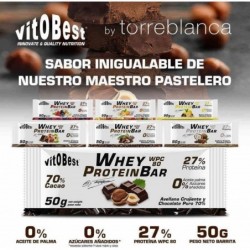 Vitobest Barrita Whey Protein Avellana Chocolate 20 Unidades 【OFERTA ONLINE】