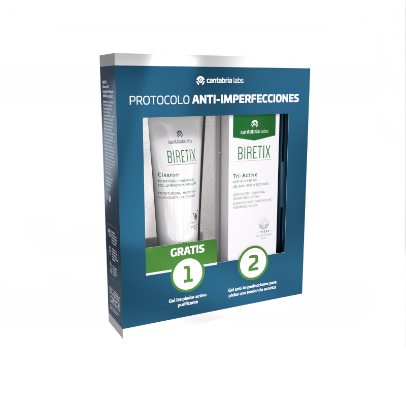 Biretix Pack Triactive Gel 50 ml + Detergente 200 ml REGALO Biretix Pack Triactive Gel 50 ml + Detergente 200 ml REGALO
