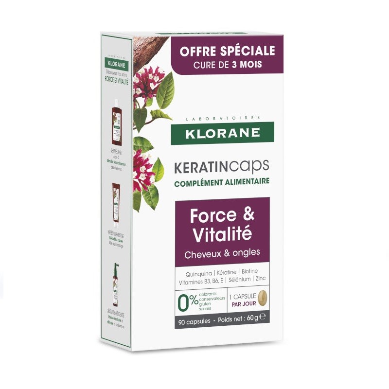Klorane Keratincaps Force & Vitalité 90 Gélules [ACHETER EN LIGNE]
