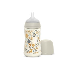SUAVINEX Premium Bonhomía Mamadeira +3m Silicone SX Pro Fisiológico 270ml (Wonderland Bege)