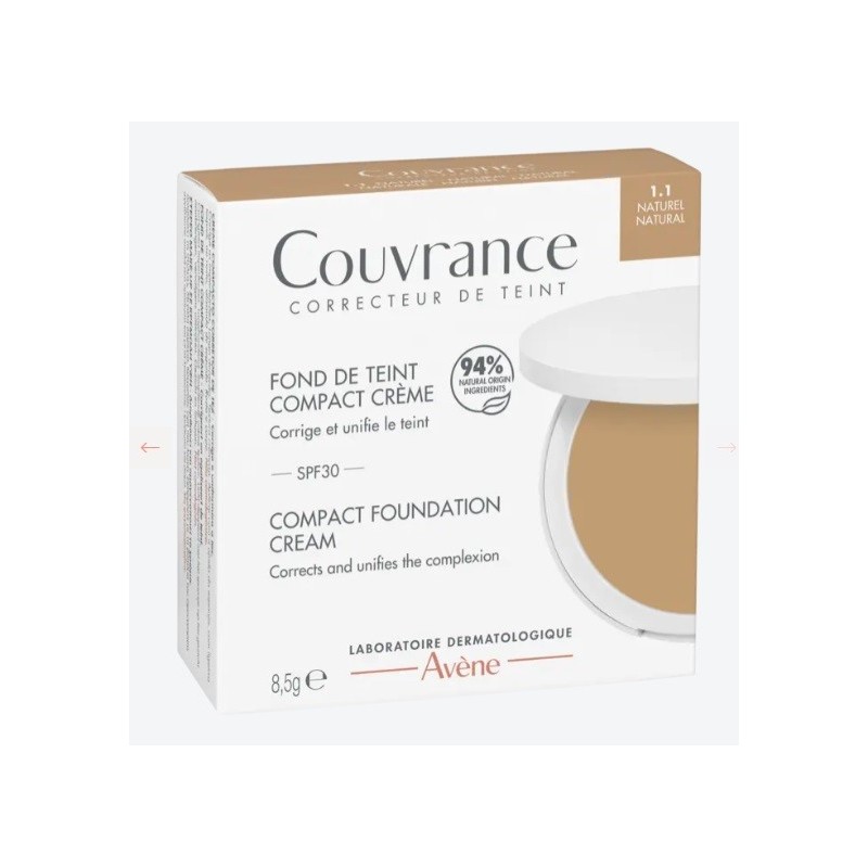 Avène Couvrance Base de Maquiagem Compacta 1.1 Natural FPS 30 Avène Couvrance Base de Maquiagem Compacta 1.1 Natural FPS 30