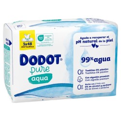 Dodot Aqua Plastic Free Wipes 3x48 (144 unidades)