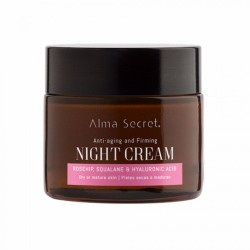 Alma Secret Anti-Aging Repair Night R. Mosqueta, Esqualano e Ácido Hialurônico. 50 ml