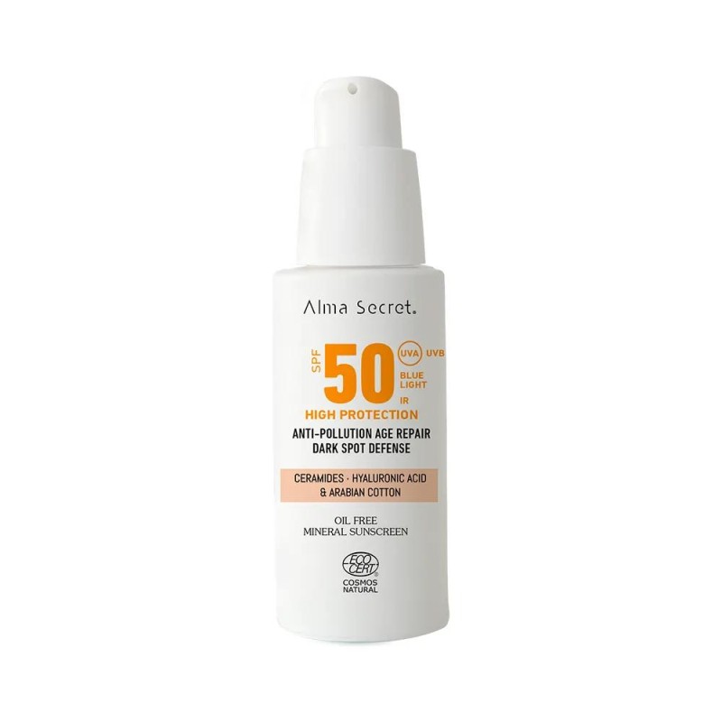 Alma Secret Solar Facial Natural SPF 50 con Ceramidi (Colore: Sabbia) 50 ml 【SPEDIZIONE 24 ore】 Alma Secret Solar Facial Natural SPF 50 con Ceramidi (Colore: Sabbia) 50 ml 【SPEDIZIONE 24 ore】
