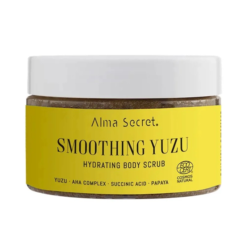 Alma Secret Yuzu Body Scrub com AHA, Enzimas de Mamão e Ácido Succínico 250 ml