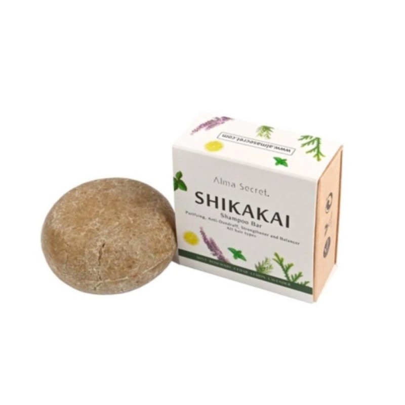 Shampoing solide Shikakai d'Alma Secret (chute de cheveux, pellicules et dermatite) 85 g Shampoing solide Shikakai d'Alma Secret (chute de cheveux, pellicules et dermatite) 85 g