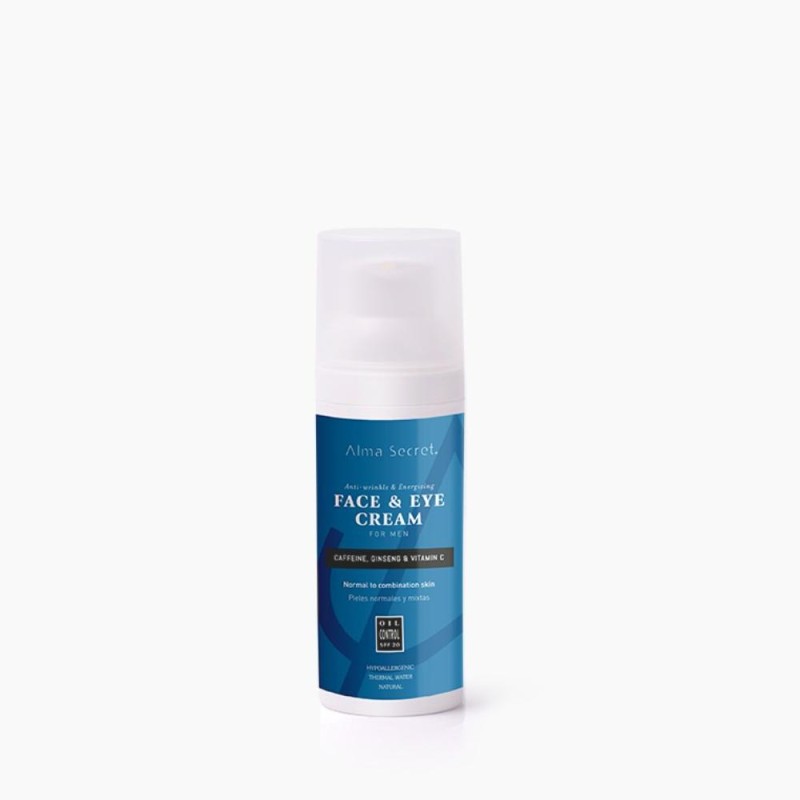 Crème anti-rides visage et yeux Alma Secret Caféine, ginseng et vitamine C SPF 20 50 ml
