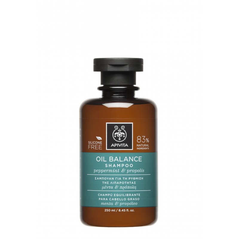 APIVITA Ausgleichendes Shampoo für fettiges Haar, Minze und Propolis, 250 ml APIVITA Ausgleichendes Shampoo für fettiges Haar, Minze und Propolis, 250 ml