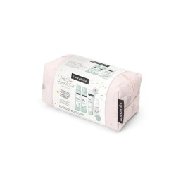 SUAVINEX Bolsa de viagem de tecido rosa Conjunto de itens essenciais para cuidados com o bebê