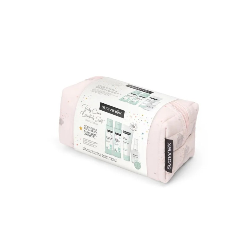 Borsa da viaggio SUAVINEX Set di prodotti essenziali per la cura del bambino Borsa da viaggio SUAVINEX Set di prodotti essenziali per la cura del bambino