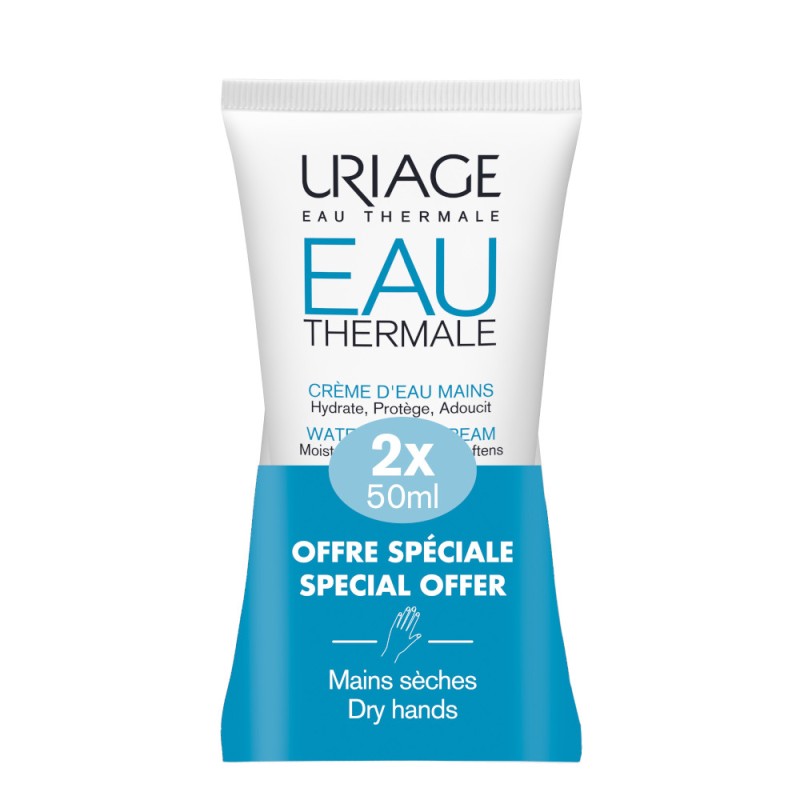 Uriage Duplo Eau Thermale Hand Cream 2x50 ml Uriage Duplo Eau Thermale Hand Cream 2x50 ml