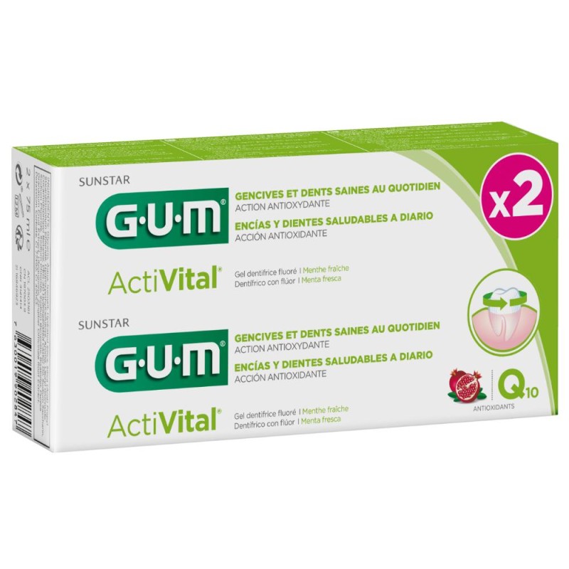 Gum Activital Duplo Gel Zahnpasta 2x75 ml Gum Activital Duplo Gel Zahnpasta 2x75 ml