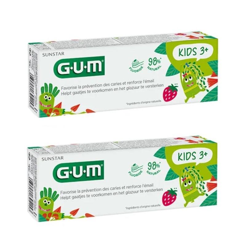 Gum Kids 3+ Duplo Strawberry Toothpaste Gel 2x50 ml