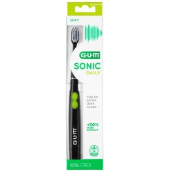 Gum Sonic Daily Black Battery Powered Toothbrush 1 Unit
