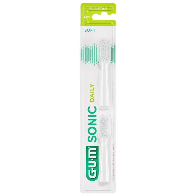 Gum Sonic Daily Replacement Brush Heads White 2