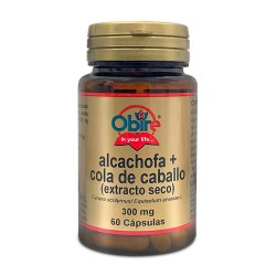 Obire Alcachofa + Cola de Caballo 300 mg 60 Cápsulas