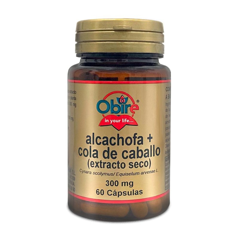 Obire Alcachofra + Cavalinha 300 mg 60 Cápsulas Obire Alcachofra + Cavalinha 300 mg 60 Cápsulas