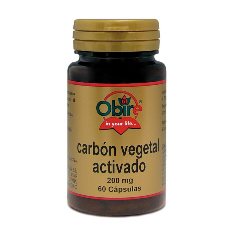 Obire Activated Vegetable Charcoal 200 mg 60 Capsules Obire Activated Vegetable Charcoal 200 mg 60 Capsules