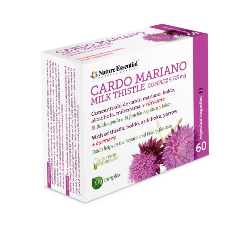 Nature Essential Cardo Mariano Complex 9.725 mg 60 Cápsulas Nature Essential Cardo Mariano Complex 9.725 mg 60 Cápsulas