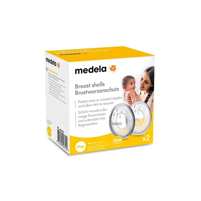 Lot de 2 protège-mamelons respirants en silicone souple Medela