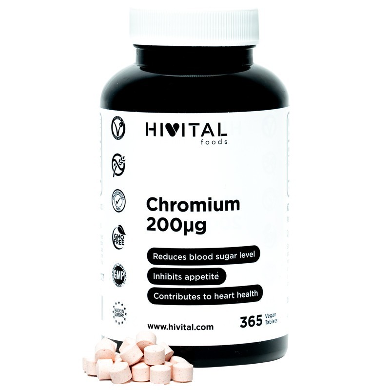 Hivital Cromo 200 mcg 365 Comprimidos Hivital Cromo 200 mcg 365 Comprimidos