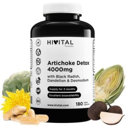 Hivital Alcachofa Detox 4000 mg 180 Cápsulas