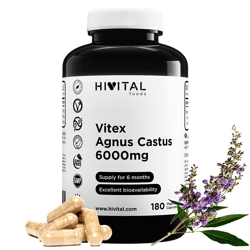 Hivital Vitex Agnus Castus 6000 mg 180 Cápsulas Hivital Vitex Agnus Castus 6000 mg 180 Cápsulas