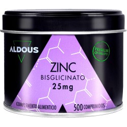 Aldous Zinco Bisglicinato 25 mg 500 Comprimidos