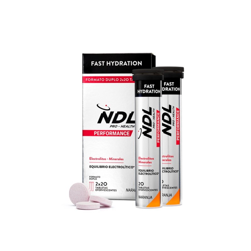 NDL Pro-Health Performance Hidratación Rápida Naranja Duplo 2x20 Tabletas