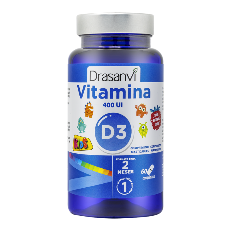 Drasanvi Vitamine D3 Enfants 400 UI 60 Comprimés à Croquer Drasanvi Vitamine D3 Enfants 400 UI 60 Comprimés à Croquer