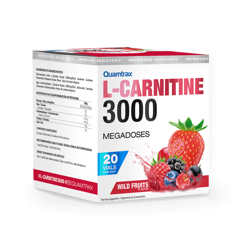 Quamtrax Carnitine Wild Fruits 3000 20 Viales  [ENVÍO 24 horas]