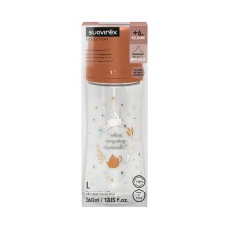 SUAVINEX Wonderland Bottle +6m SX Pro Physiological Silicone 360ml Brown