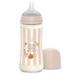 SUAVINEX Wonderland Bottle +6m Silicone SX Pro Physiological 360ml Pink Stripes