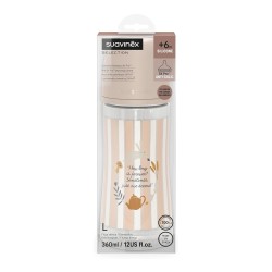 SUAVINEX Wonderland Bottle +6m Silicone SX Pro Fisiológico 360ml Listras Rosa